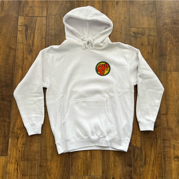 NHS OJ Wheels Mens White Skate Hoodie - Heavyweight, Lightly Worn - Picture 5 of 6